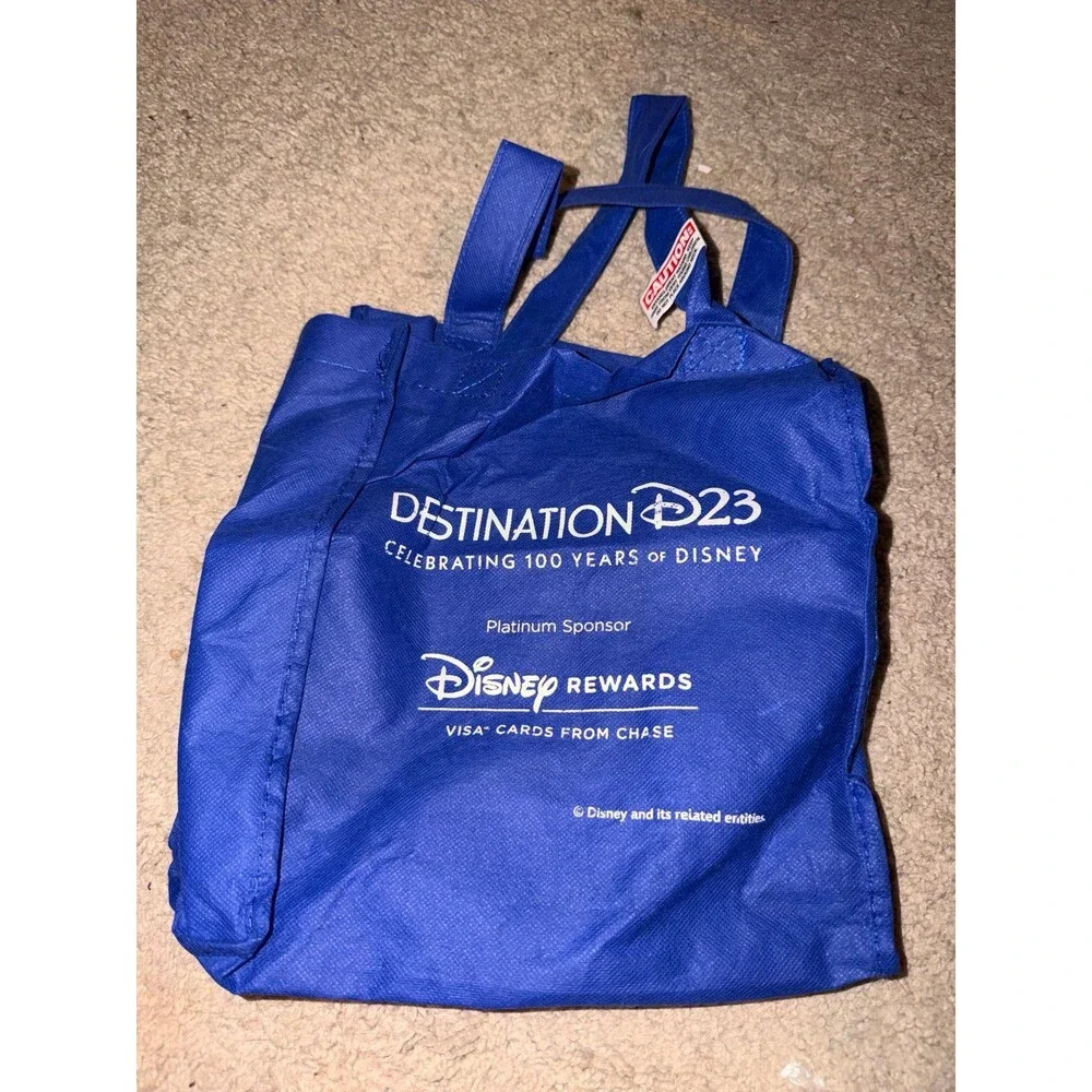 Disney blue tote bag destination d23 celebrating 100 years